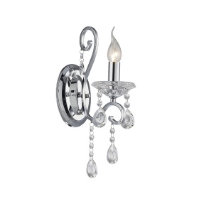 Vela Polished Chrome Crystal Wall Lights Diyas Armed Wall Lights Vela Polished Chrome Crystal Wall Lights Diyas Armed Wall Lights